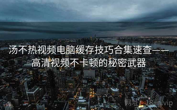 汤不热视频电脑缓存技巧合集速查——高清视频不卡顿的秘密武器
