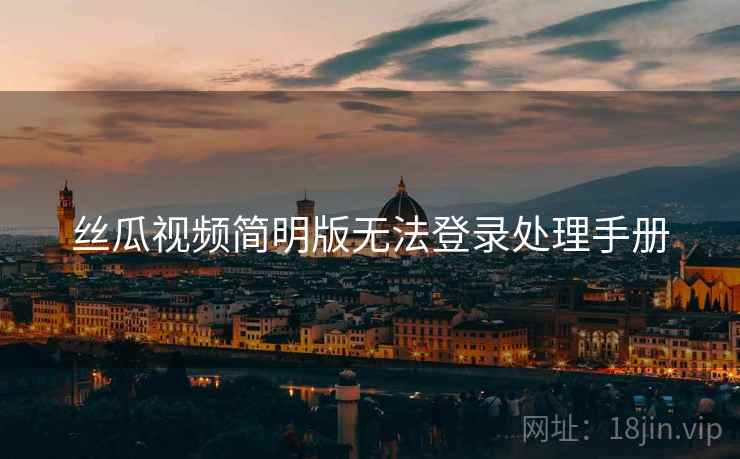 丝瓜视频简明版无法登录处理手册