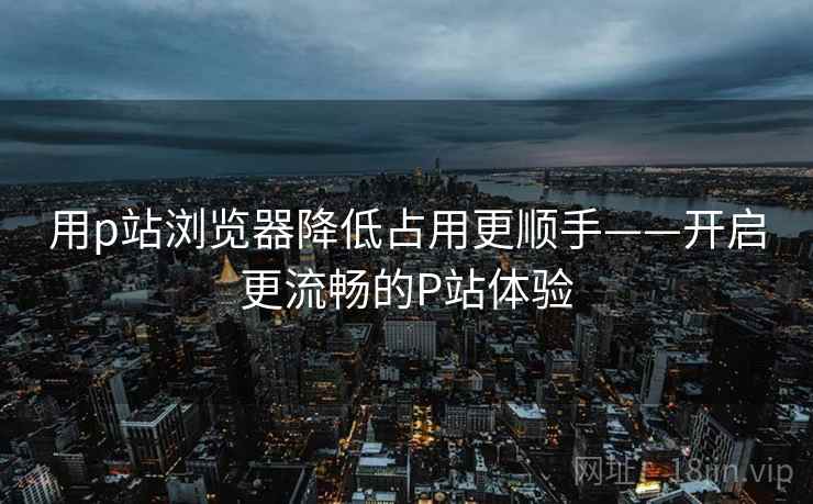 用p站浏览器降低占用更顺手——开启更流畅的P站体验