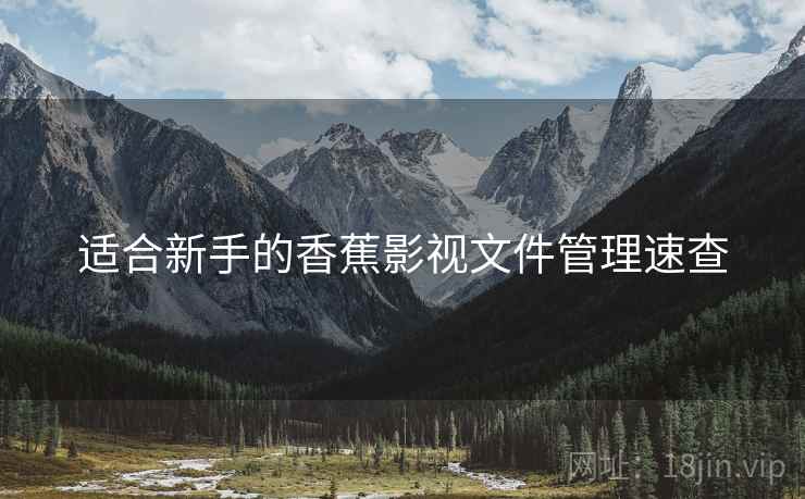 适合新手的香蕉影视文件管理速查