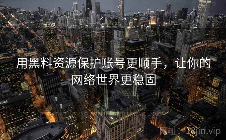 用黑料资源保护账号更顺手，让你的网络世界更稳固