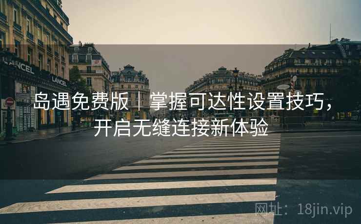 岛遇免费版｜掌握可达性设置技巧，开启无缝连接新体验