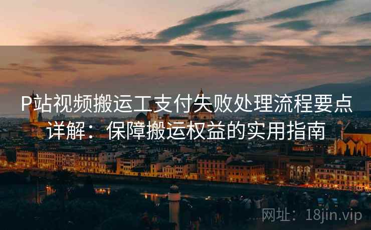 P站视频搬运工支付失败处理流程要点详解：保障搬运权益的实用指南