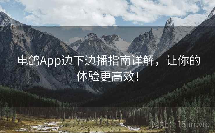 电鸽App边下边播指南详解，让你的体验更高效！