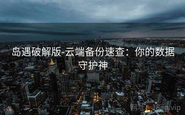 岛遇破解版-云端备份速查：你的数据守护神