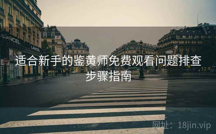 适合新手的鉴黄师免费观看问题排查步骤指南